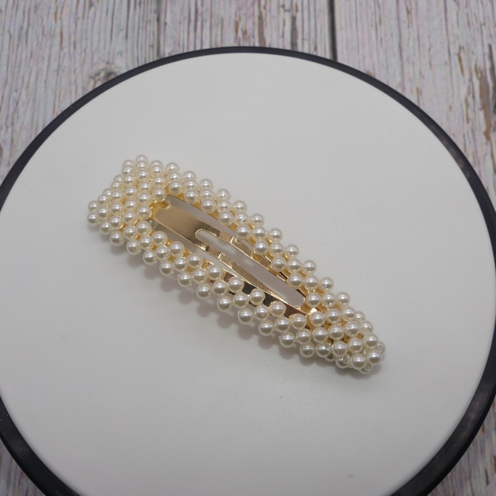 4 Piece Gold & Pearl Fashion Hair Clip/Pins_4